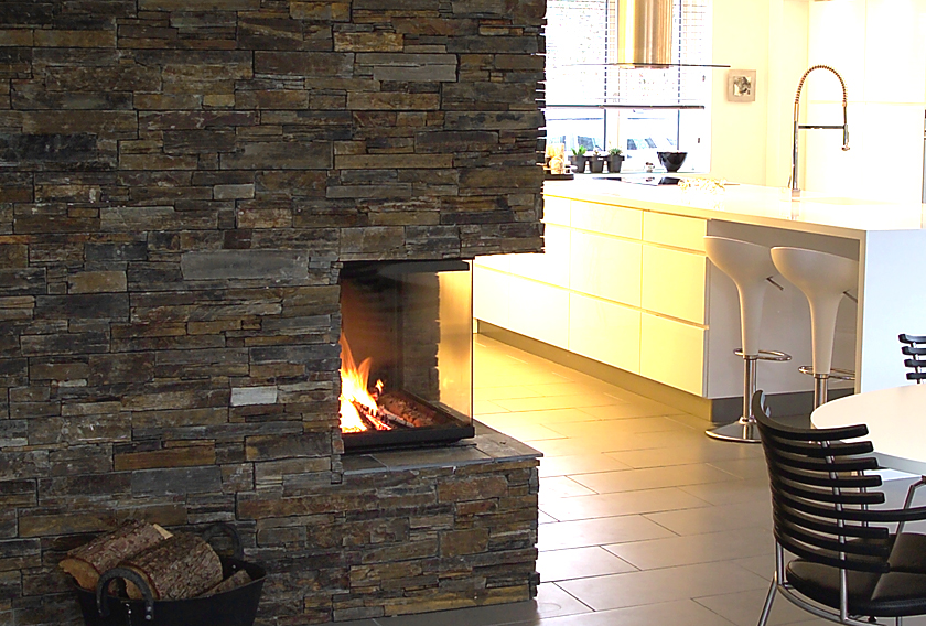 Natural stone fireplaces