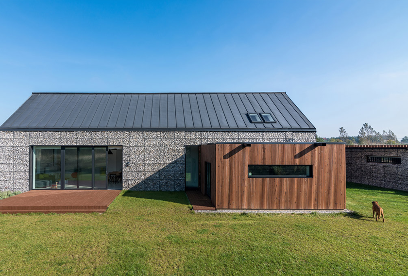 House in the landscape in Poland