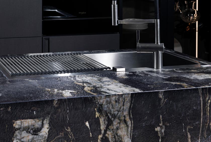 A natural stone countertop is perfect for a kitchen renovation