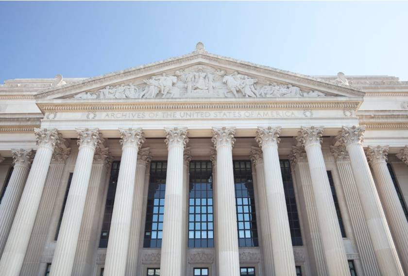 The White House sandstone façade
