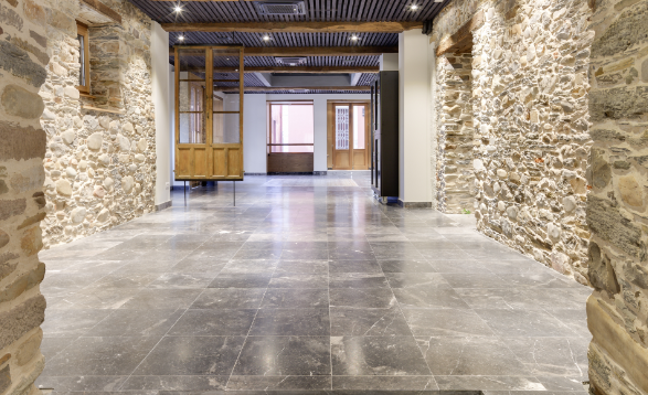 Natural stone flooring