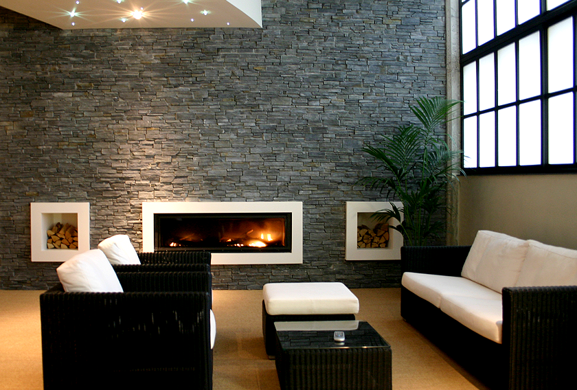 Stonepanel Black Slate for living rooms