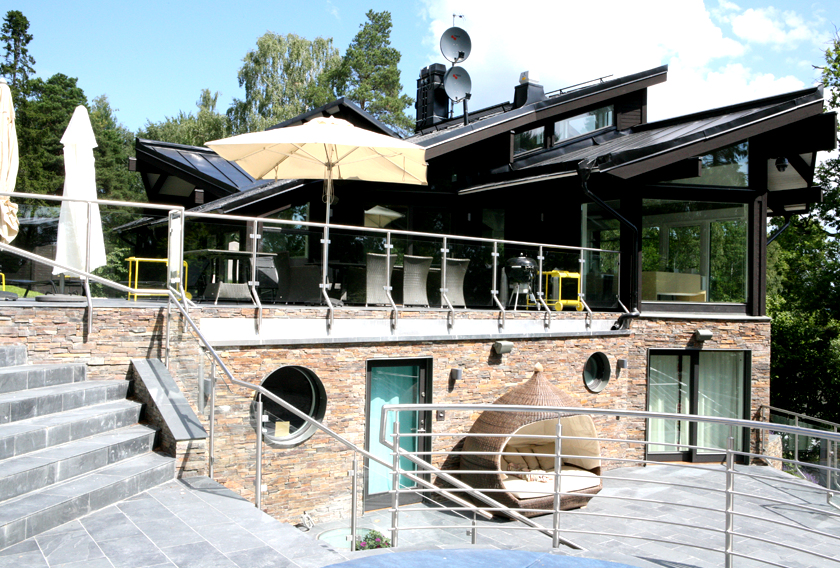 A beautiful private house in Stockholm with a facade clad in STONEPANEL