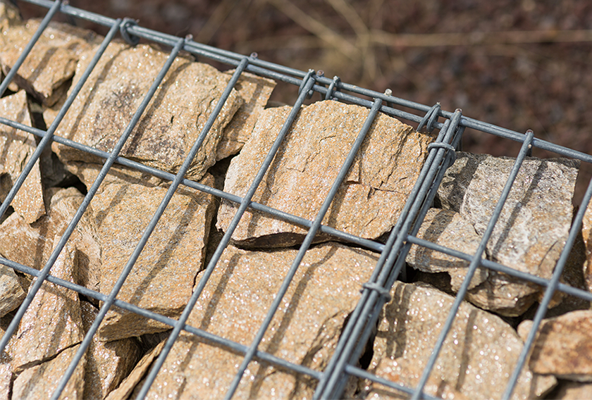 Natural stone for gabion walls