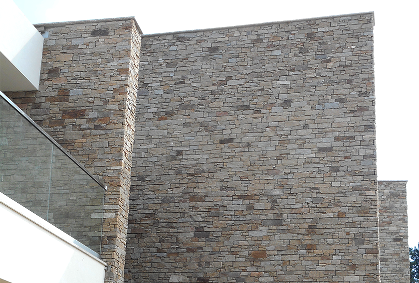 Contemporary facade clad in Stonepanel Sylvestre