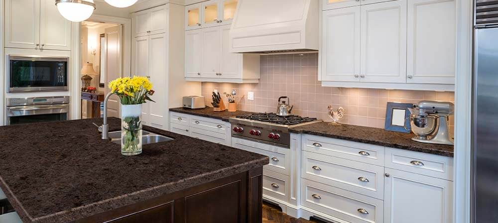 brown granite countertop