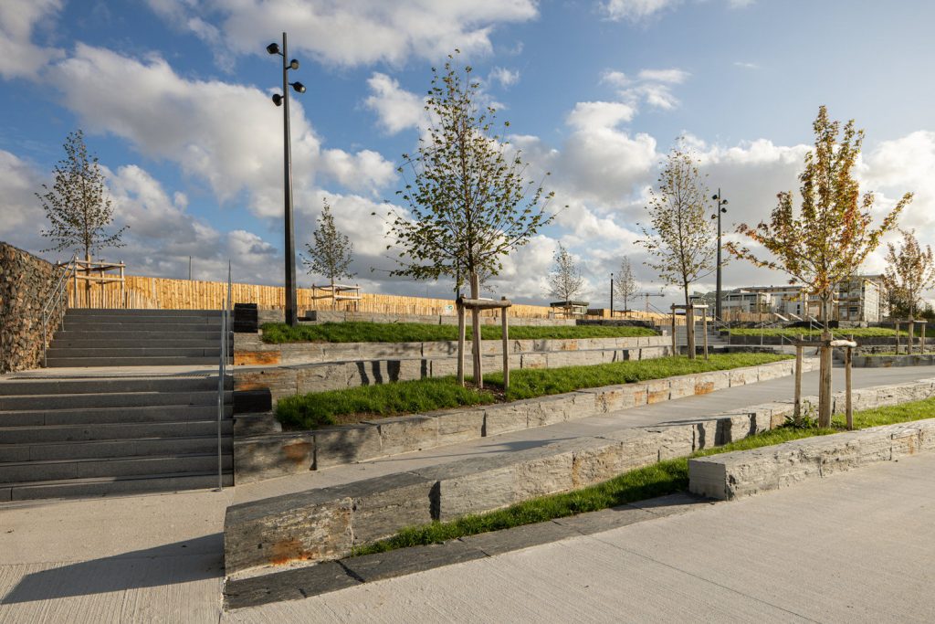 "Urban landscaping project for the city of Angers using custom-cut Infercoa blocks